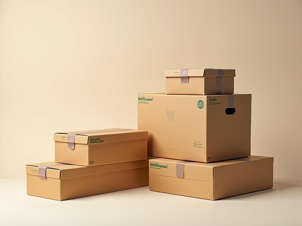 Empaques de cartón reciclado para tiendas de ropa sostenible